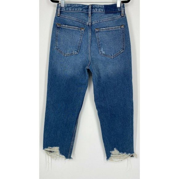 NEW Abercrombie & Fitch Annie High Rise Jeans Size 26 Ankle Straight Crop Blue - Picture 9 of 12